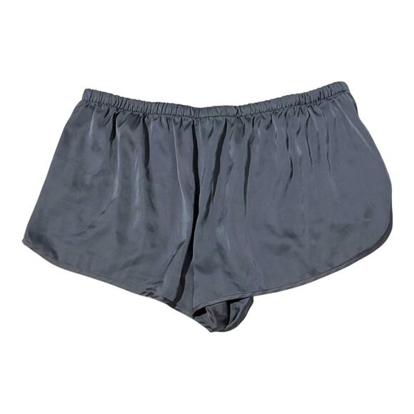 NWOT Ekouaer Silky Metalic Gray/Silver Sleep Shorts - Size XL - Picture 3 of 8